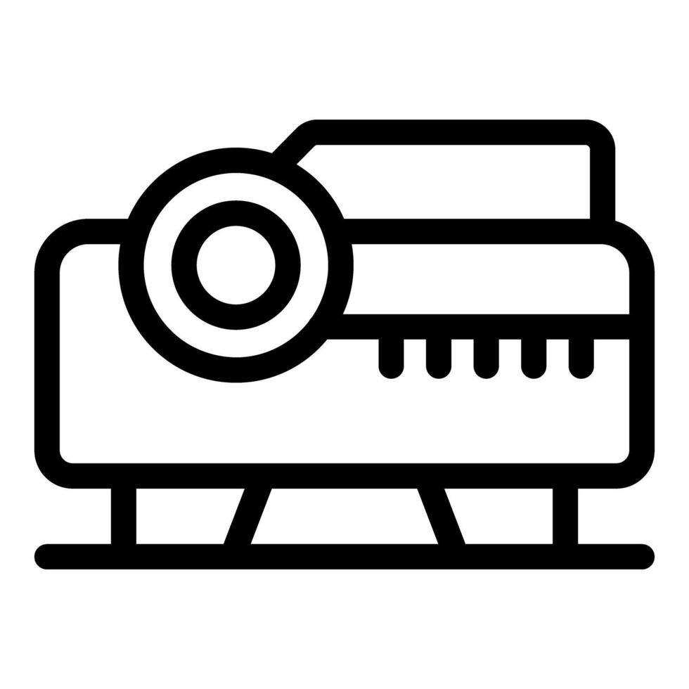 Cinema projector showing movie with light beam for audience watching vector
