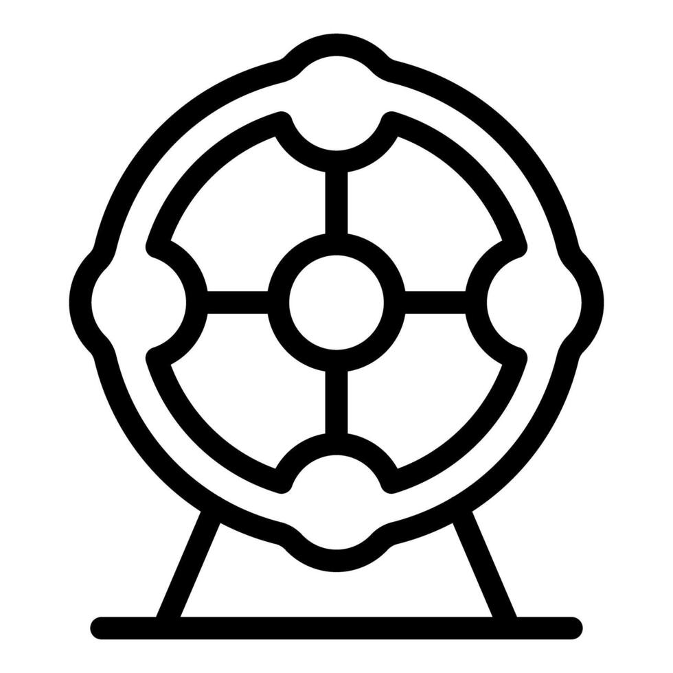 Hamster wheel standing on a stand for running pet icon outline vector