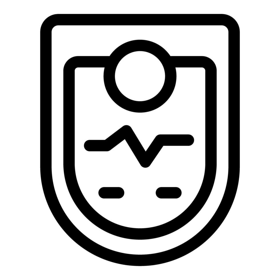 Portable ultrasound device showing fetal heartbeat monitoring icon vector