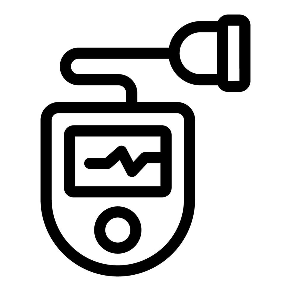 Fetal doppler device measuring heart rate of unborn baby vector