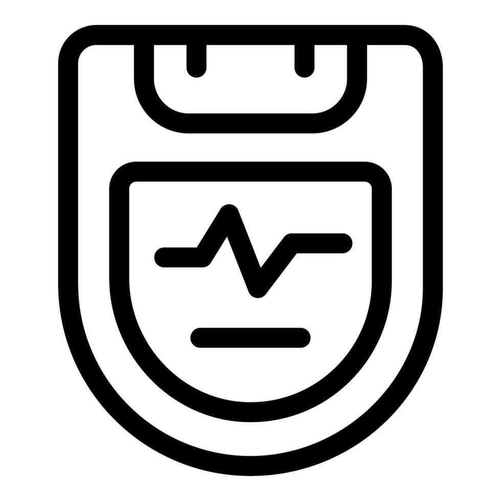 Glucometer showing blood sugar level icon outline vector