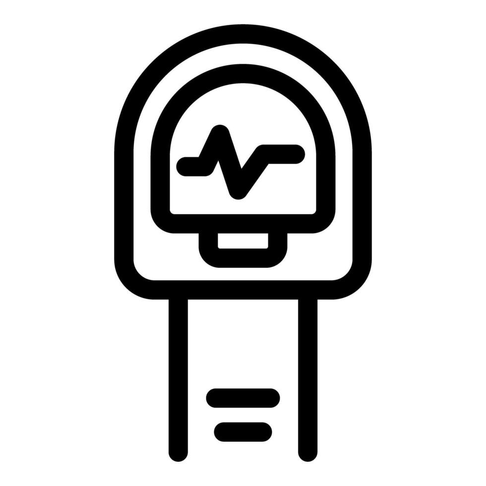 Electrocardiogram device showing heartbeat rate icon vector