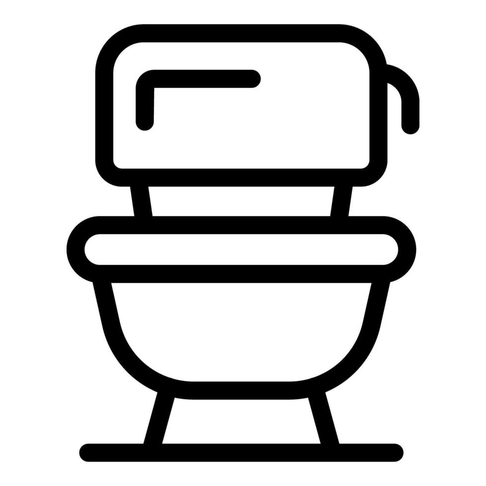 Line icon style illustration representing a toilet vector