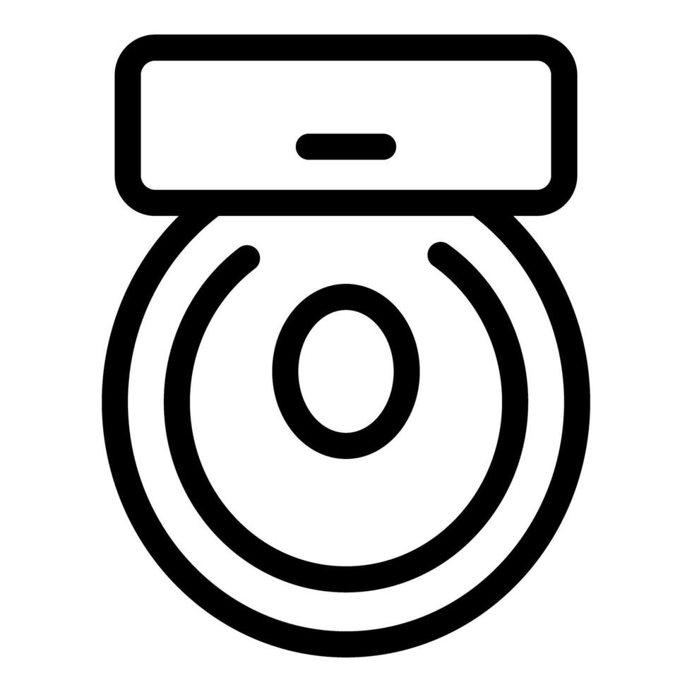Modern smart toilet bowl icon with automatic flushing system vector