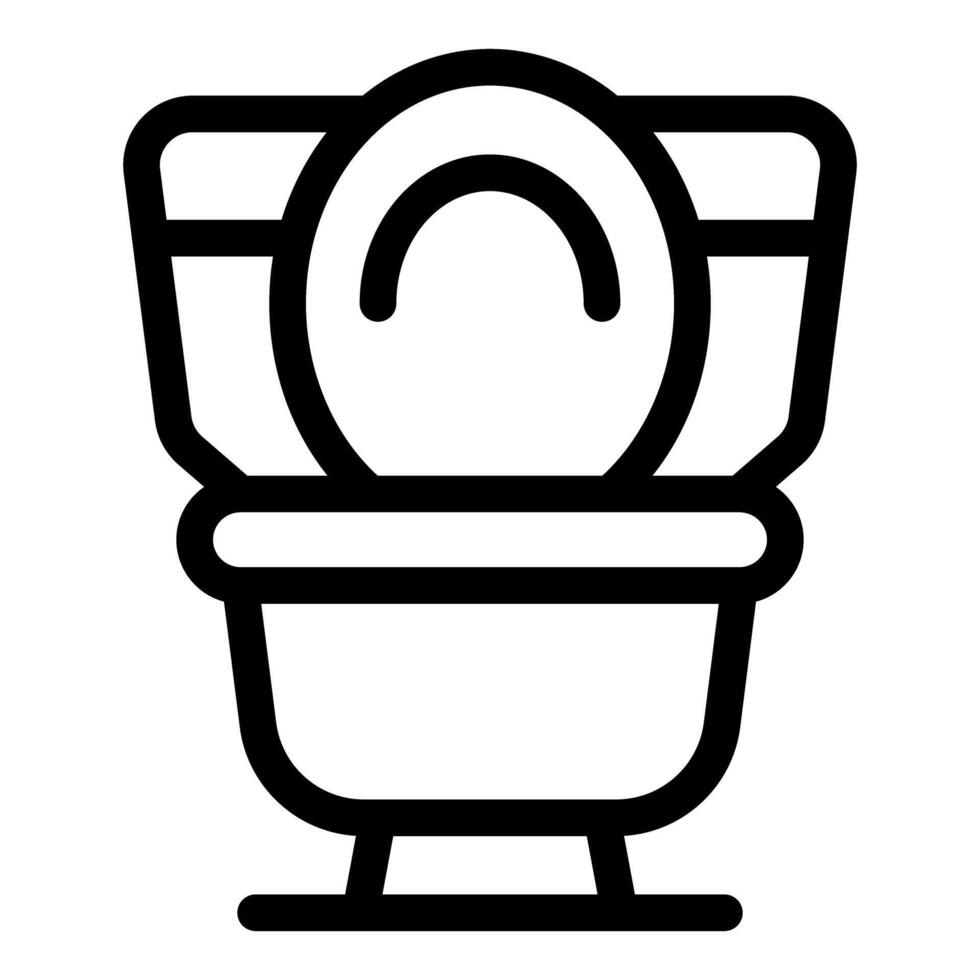 Simple toilet icon representing bathroom fixture for restroom vector
