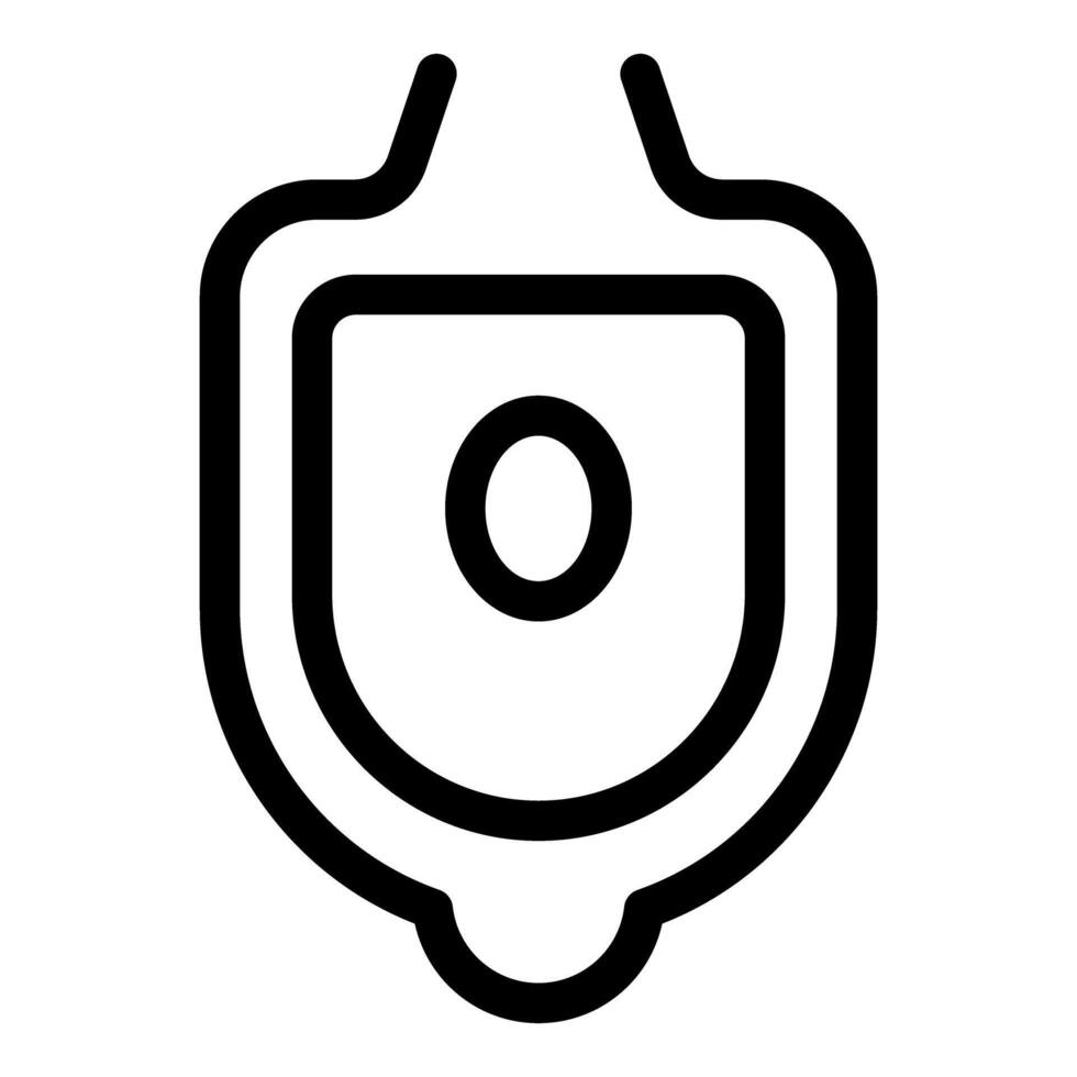 Line icon style minimalist drawing of a urinal vector