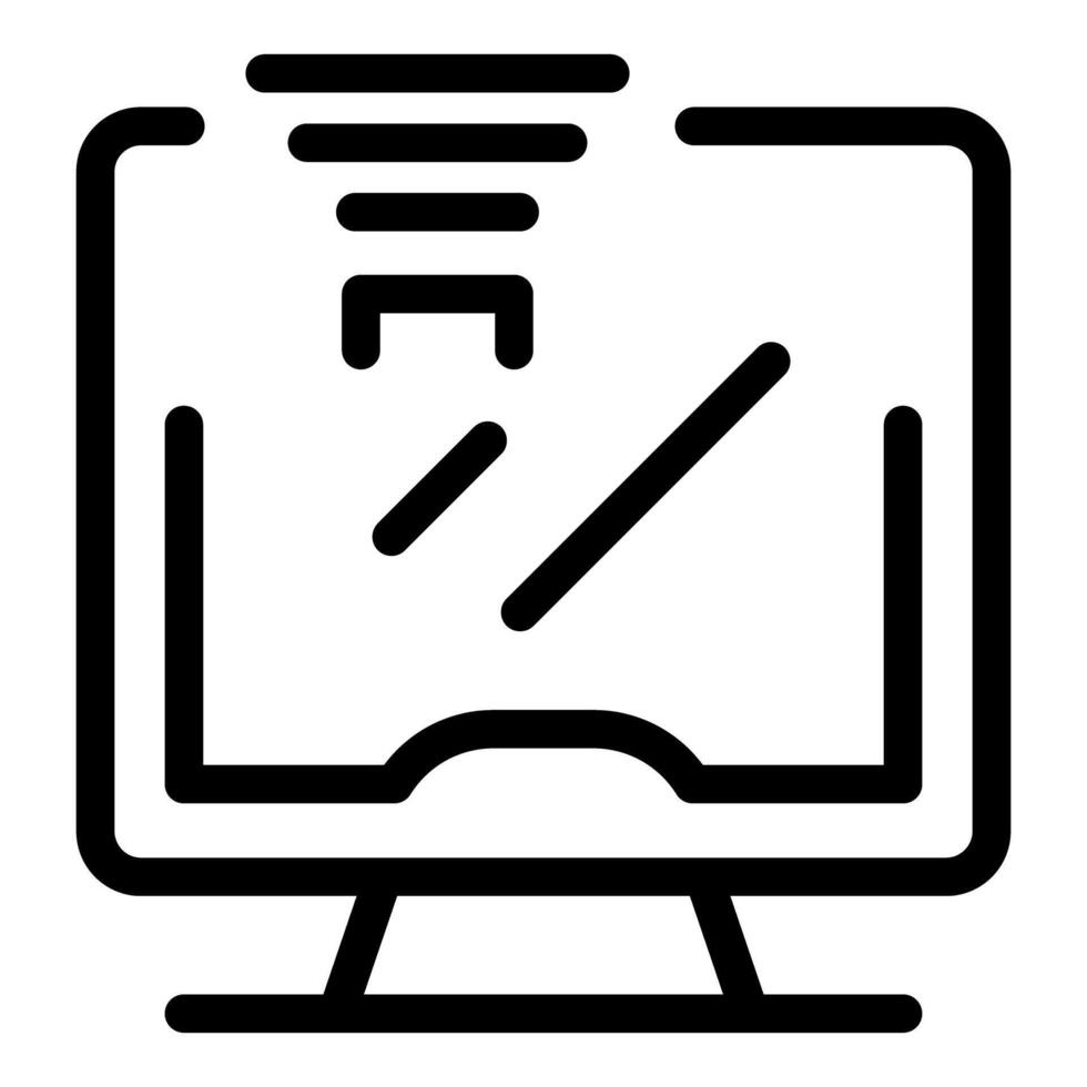 Computer screen showing augmented reality interface vector