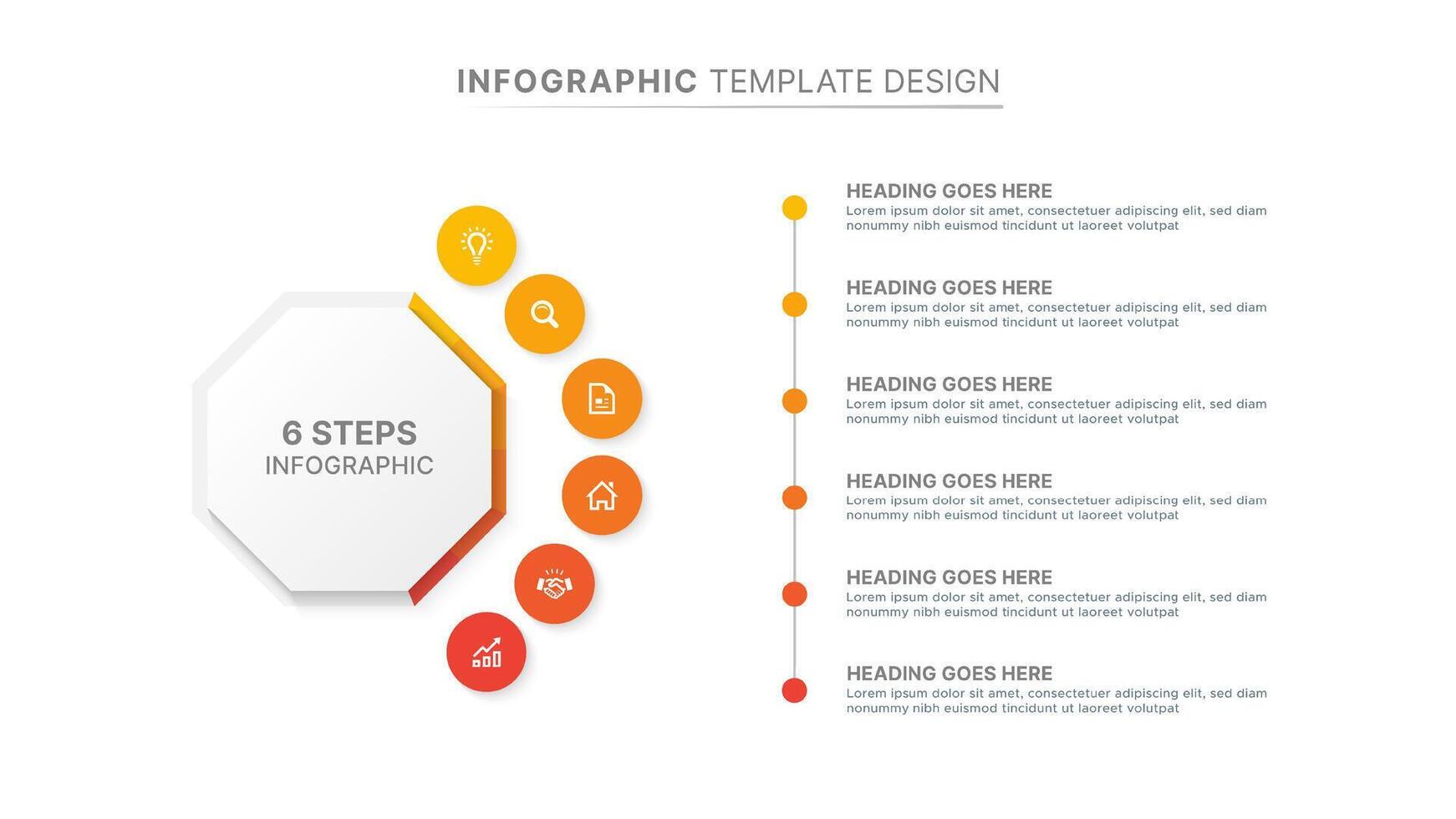 Circle Round Business Infographic Template Design with 6 Options vector