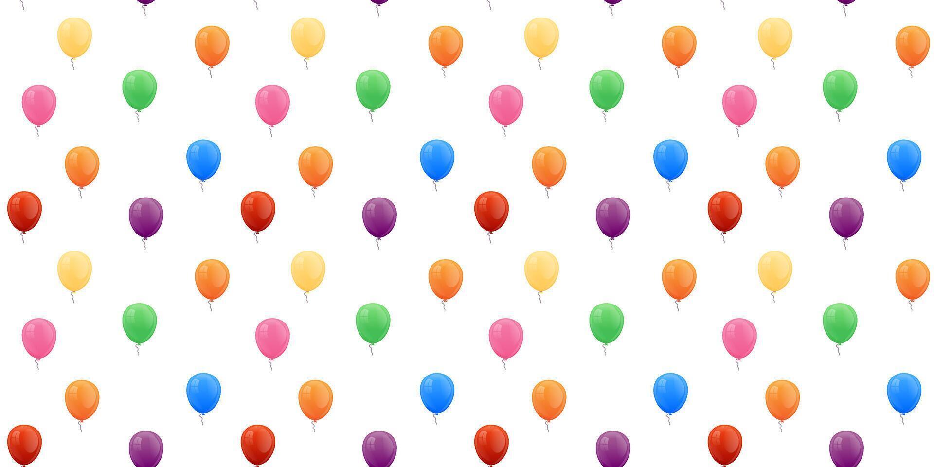 Seamless pattern with multicolored balloons. a template for children's things, wallpaper, wrapping paper, for a birthday. illustration vector