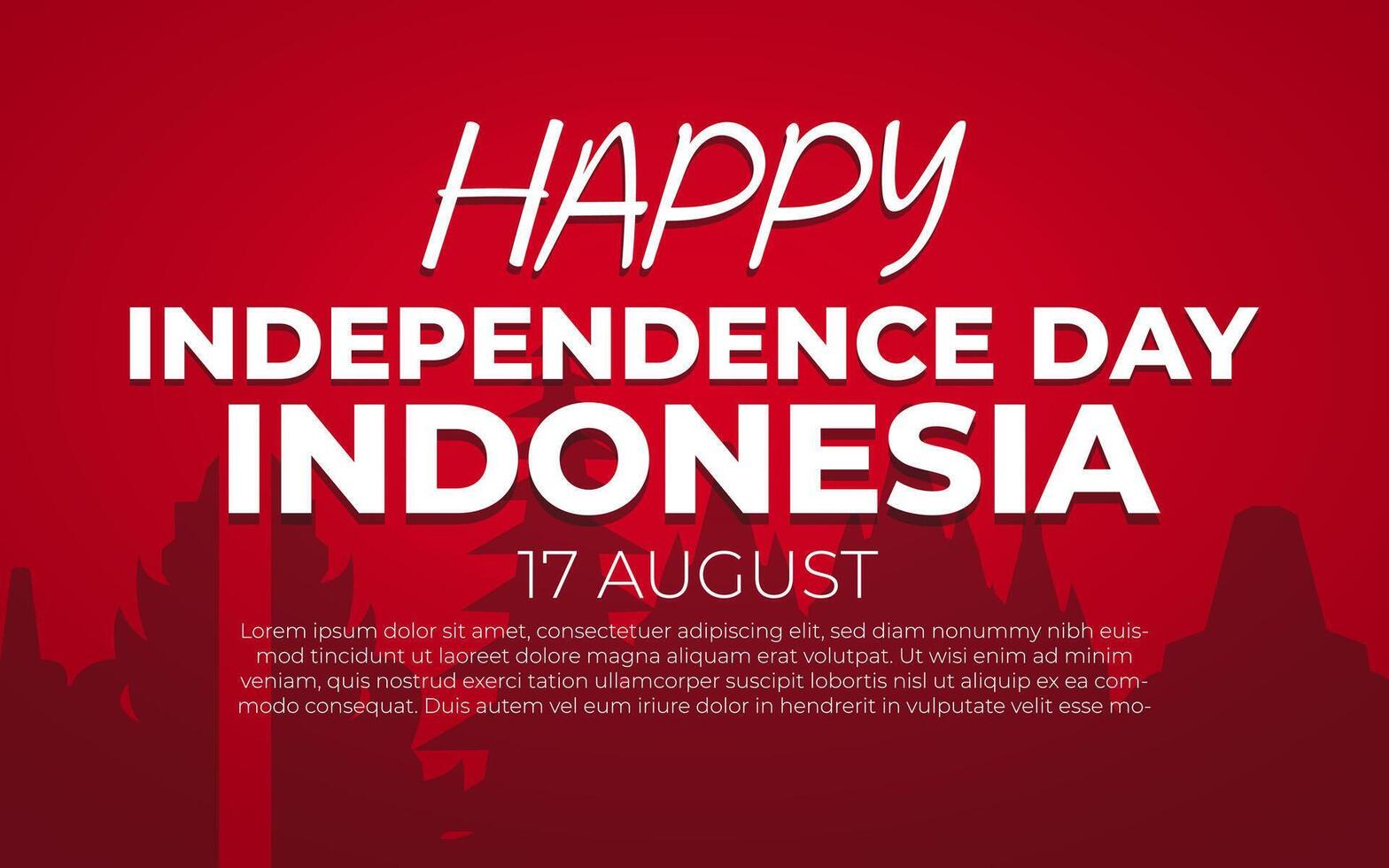 template design, for Indonesian independence day vector