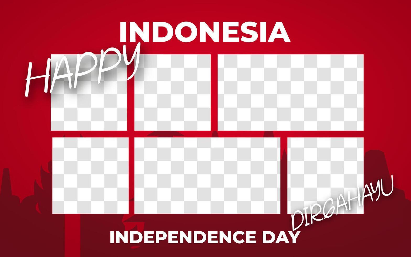 template design, for Indonesian independence day vector