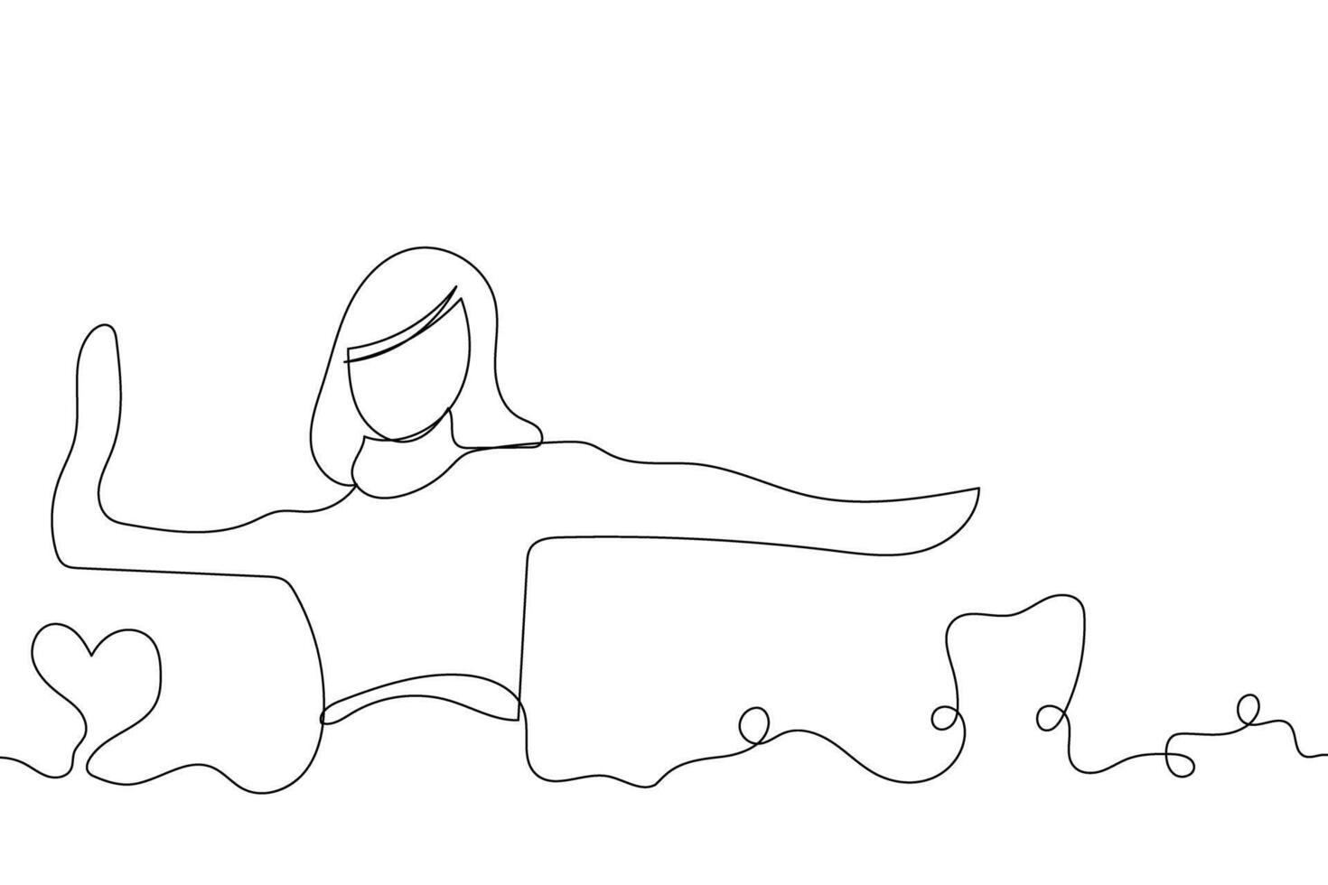 Sketch lifestyle concept minimal girl woman dance aerobics drawing line art. Female exercise hand drawn line concept with white ioslated background. Abstract,illustration. vector