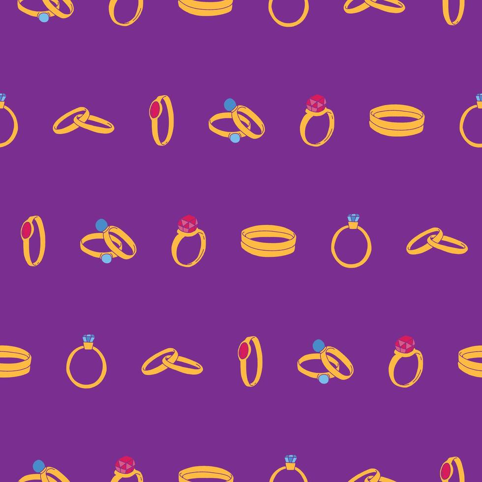 Collection of Ring Seamless Pattern illustration for Print, Wallpaper, Decoration. vector