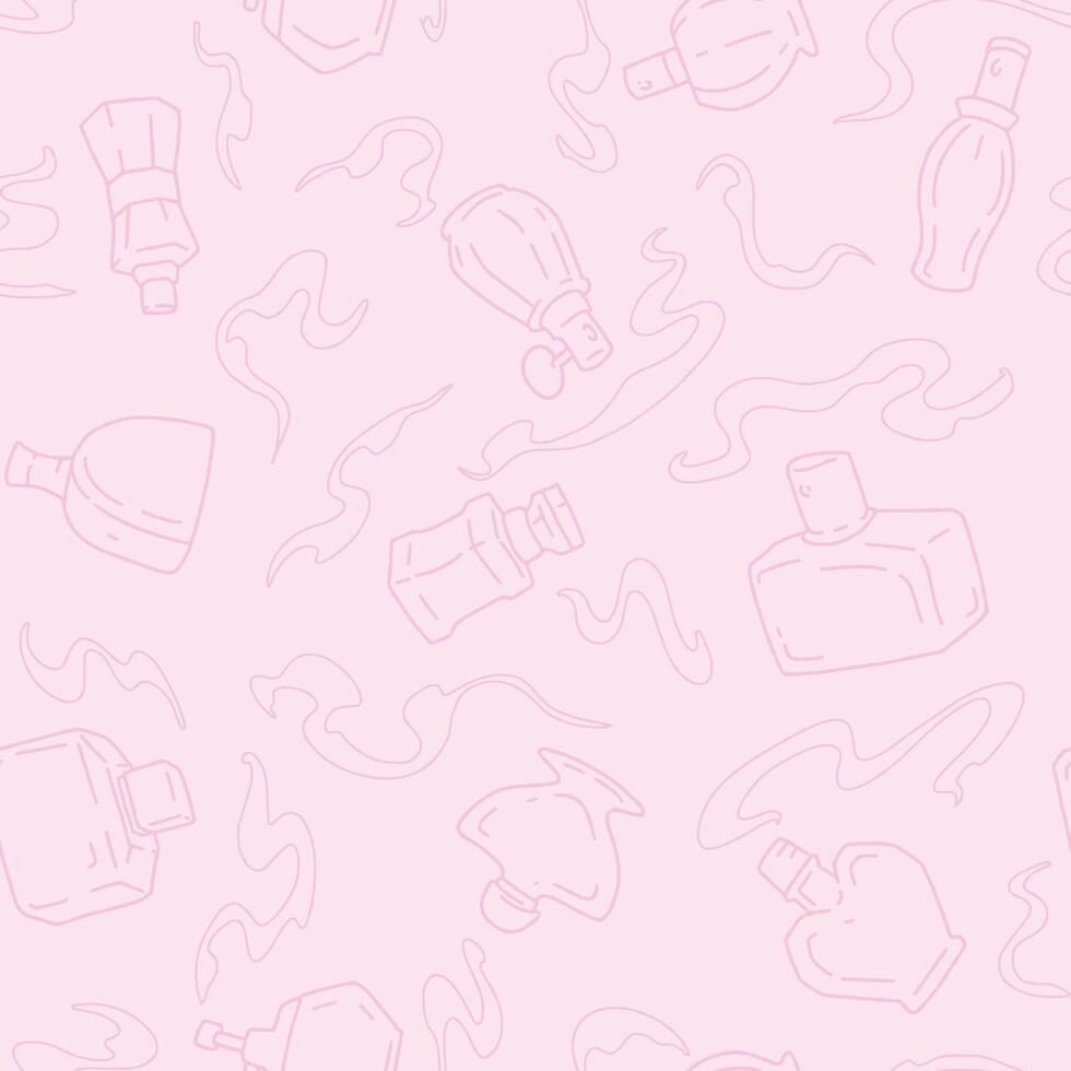 Outline Abstract Smoke Fog Seamless Pattern illustration Design vector