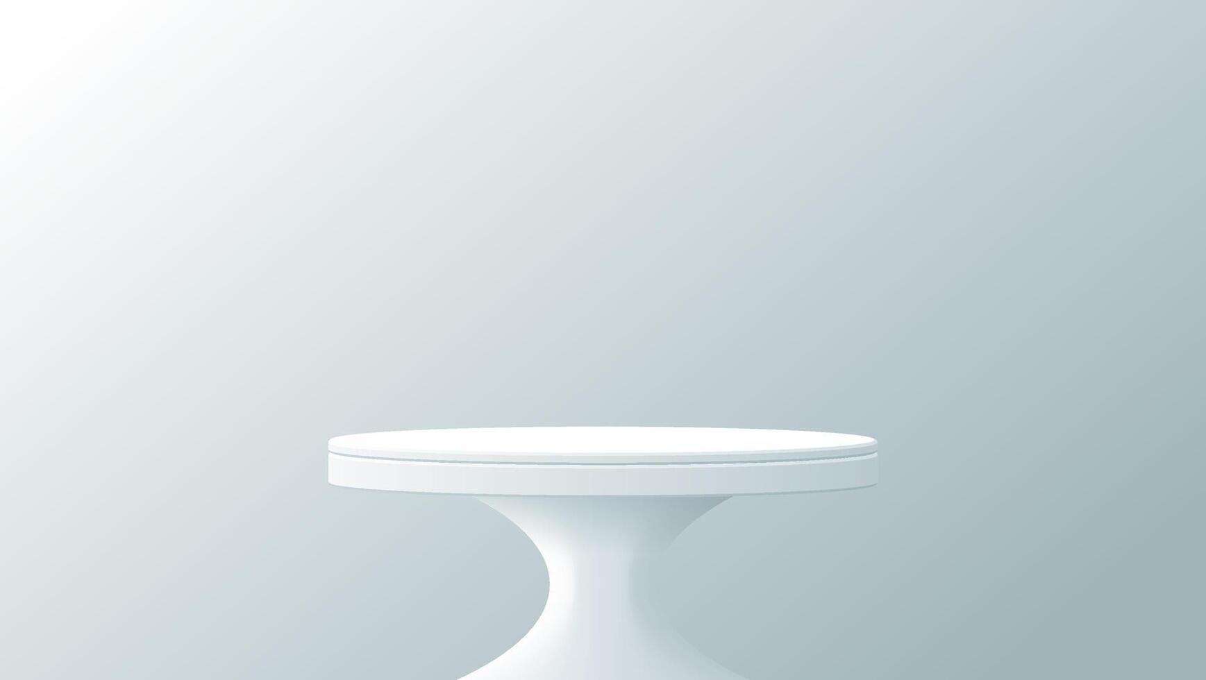 white table podium background with light vector