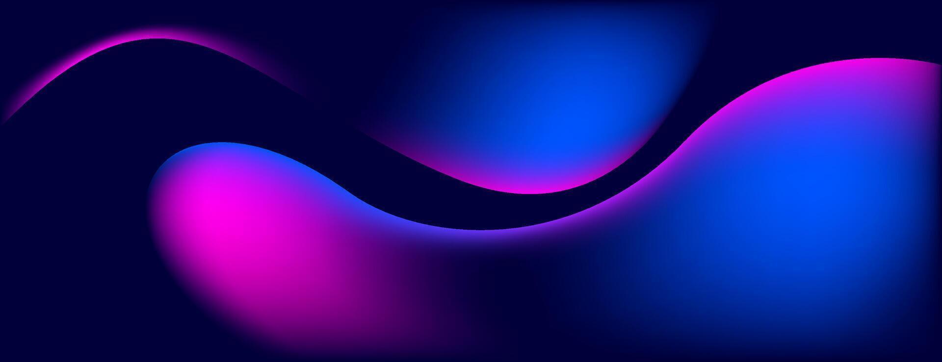 abstract blue and pink liquid modern banner background. gradient fluid shapes design vector