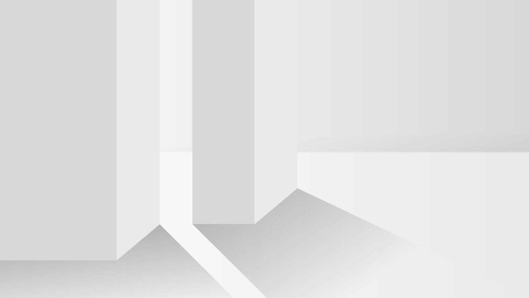 3d white abstract interior background with shadow vector
