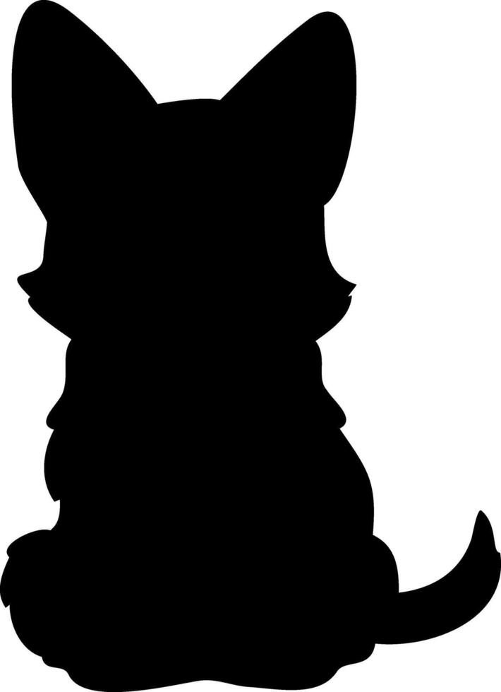 Doodle dog Cartoon stencil vector