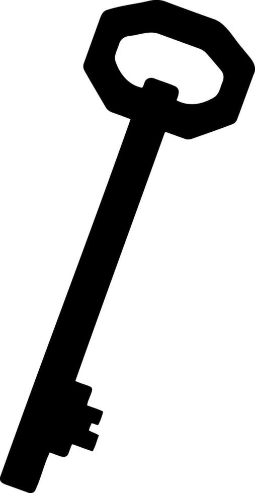 Doodle key icon Hand drawn art vector