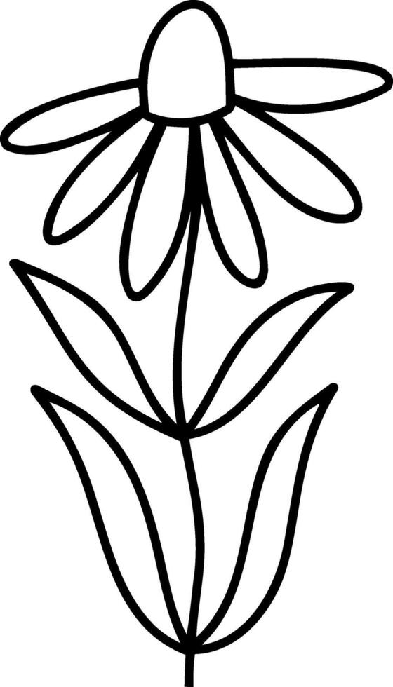 Flower clipart Cartoon sketch icon vector