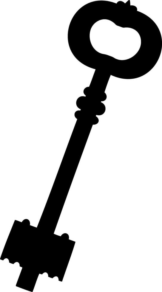 Doodle key icon Hand drawn art vector