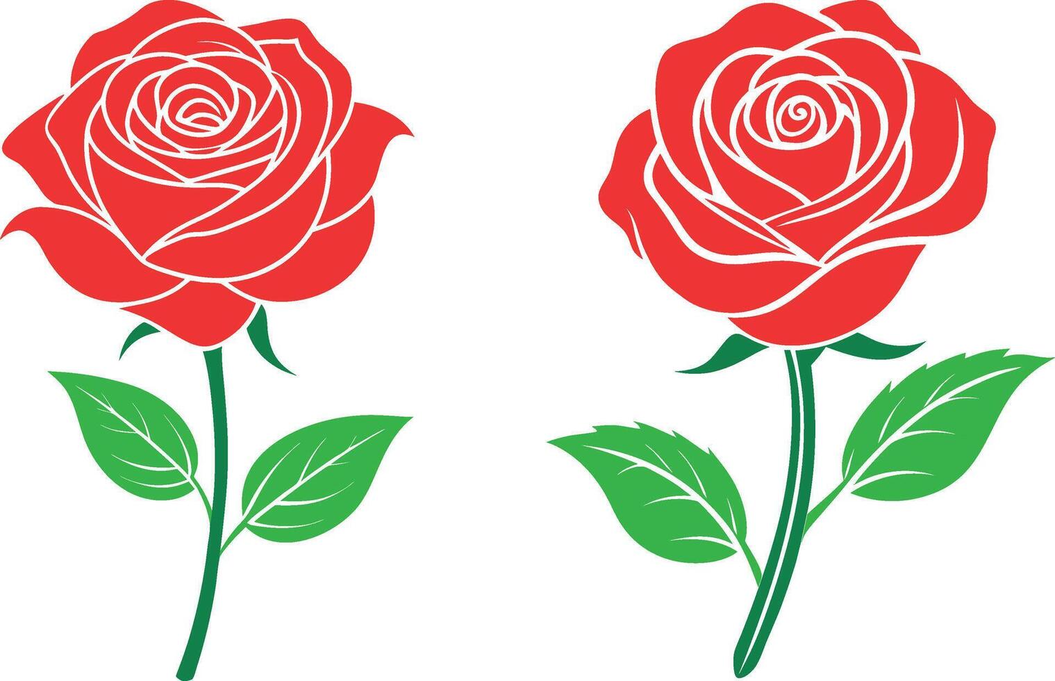 Rose flower illustration design vector