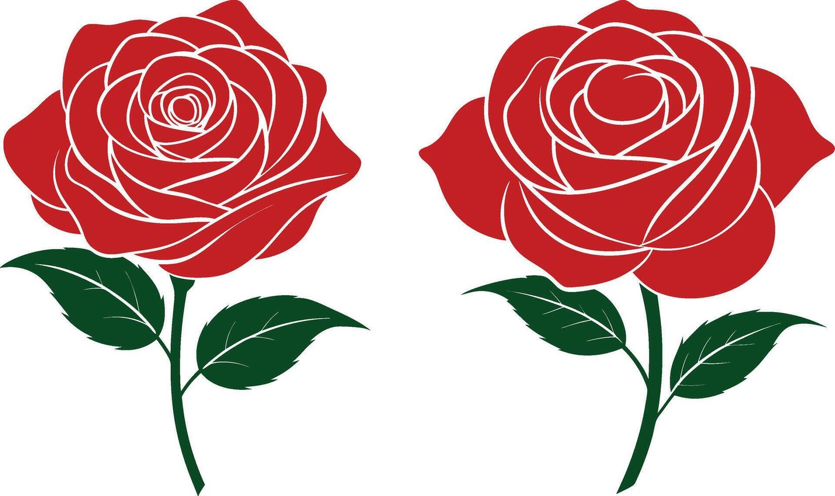 Rose flower art illustration vector