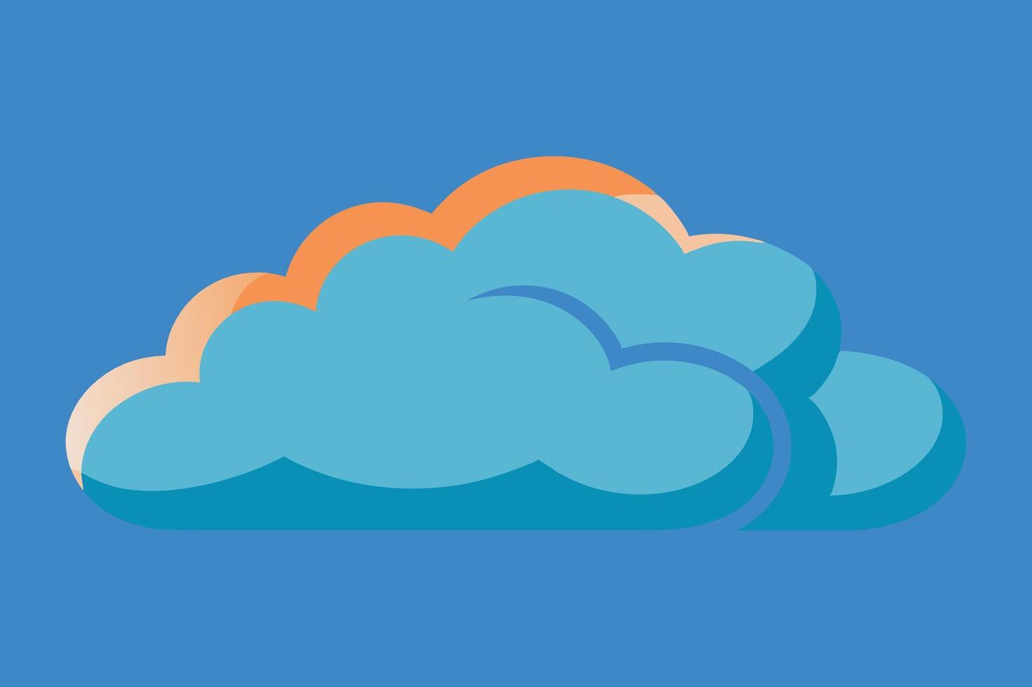 cloud set illustration vector