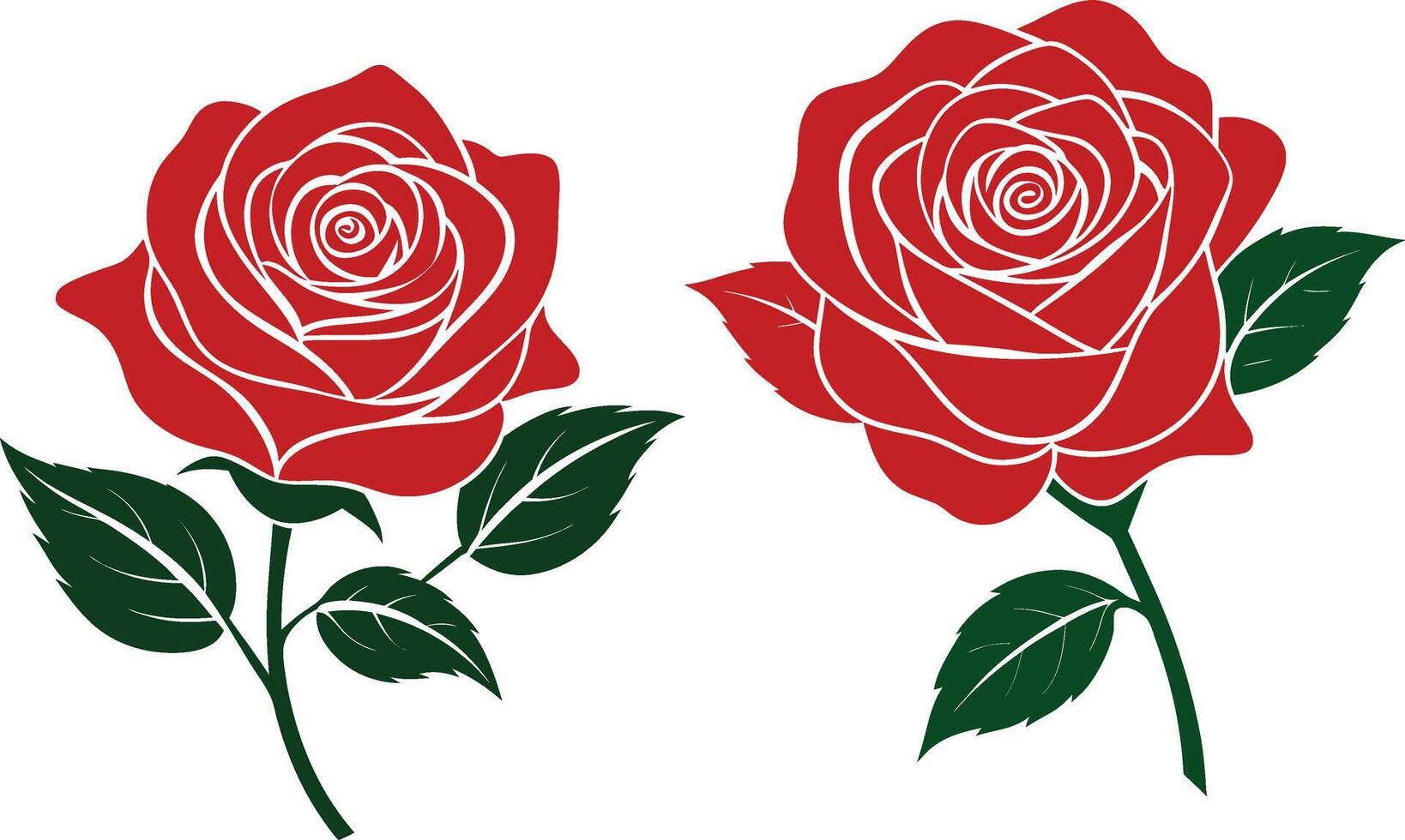 Rose flower art illustration vector