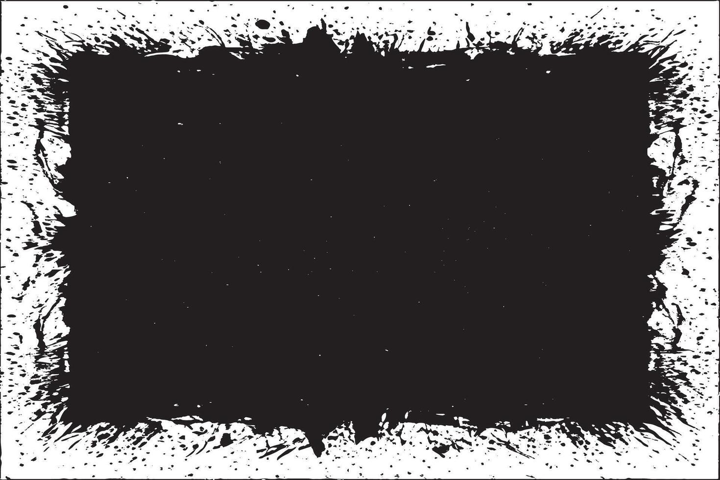 Rough and Weathered Black Grunge Texture on a White Overlay vector