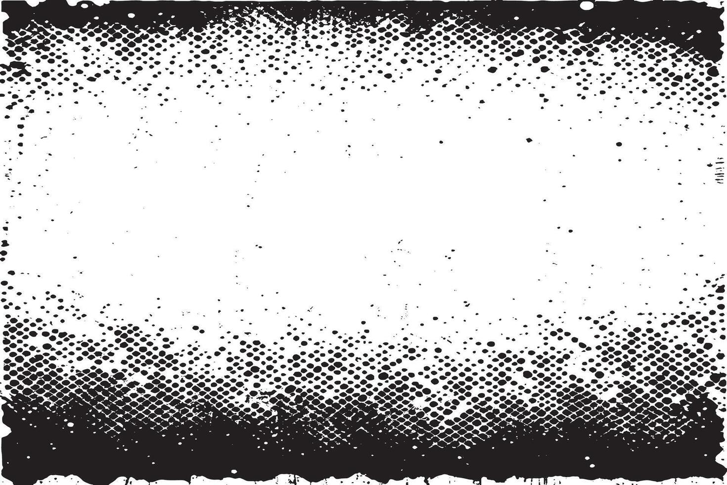 Distressed Black and White Grunge Overlay with Rough Texture Gritty Black Monochrome Texture Overlay on White Background vector