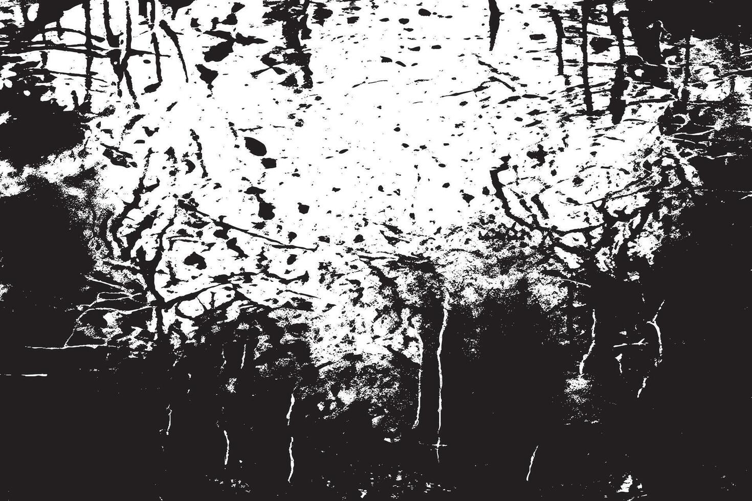 Gritty Black Monochrome Texture Overlay on White Background vector
