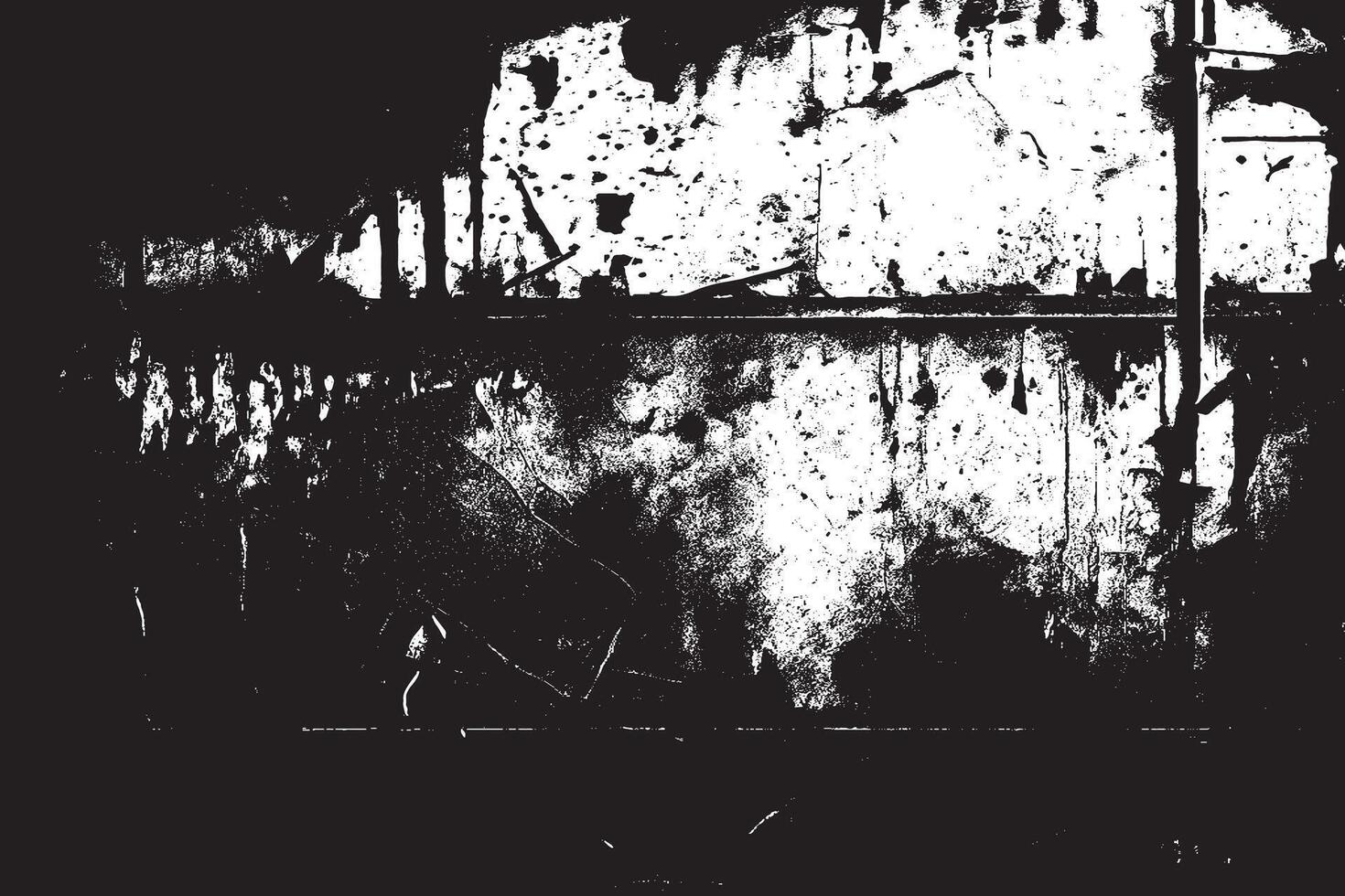 Black and White Distressed Gritty Texture Overlay on Background vector