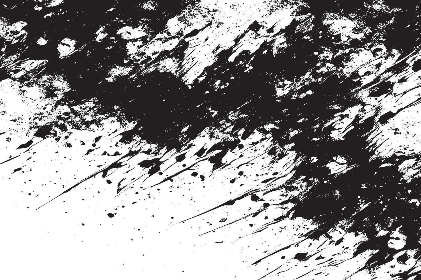 Gritty and Distressed Black Texture on White Grunge Background vector