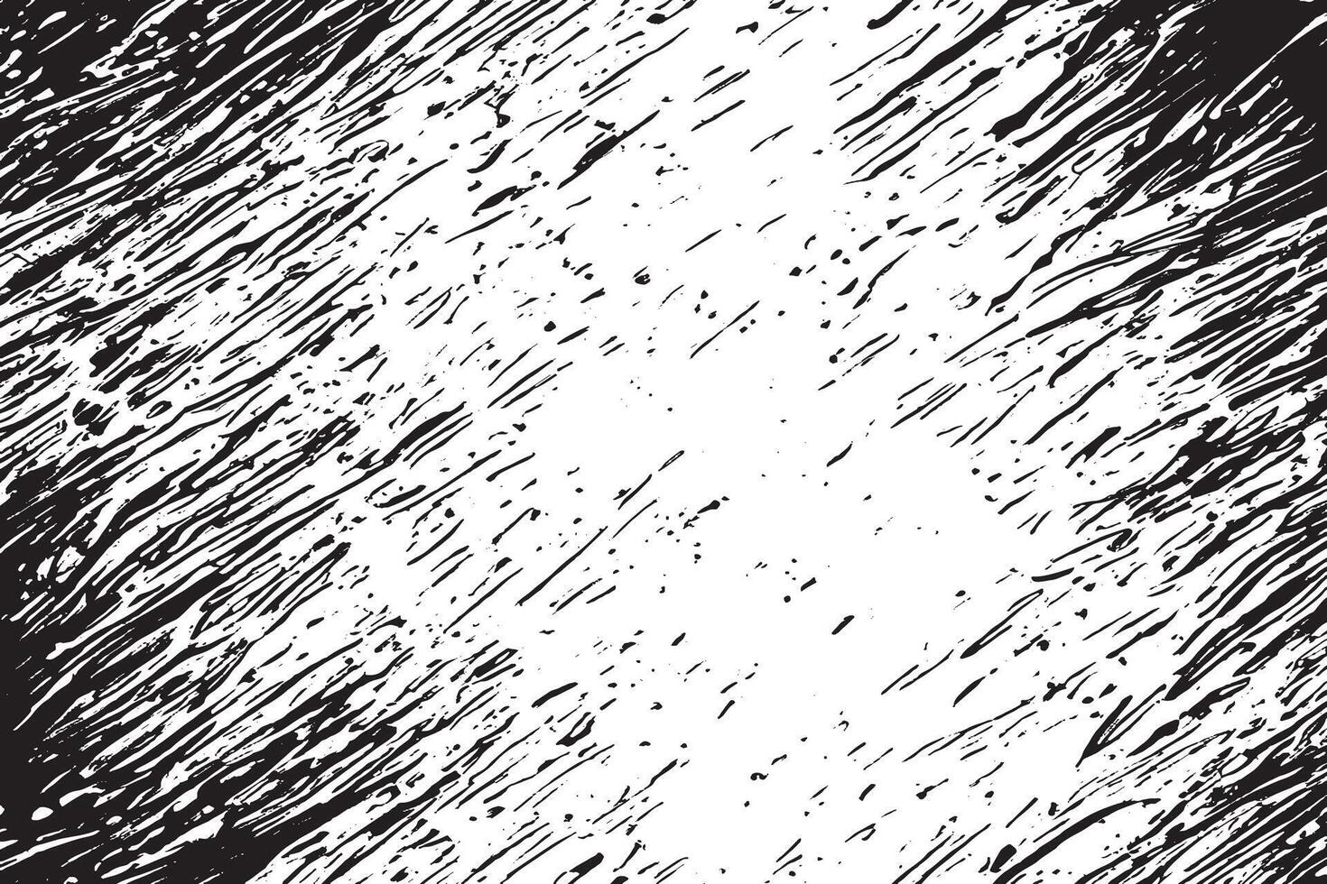 Gritty and Distressed Black Texture on White Grunge Background vector