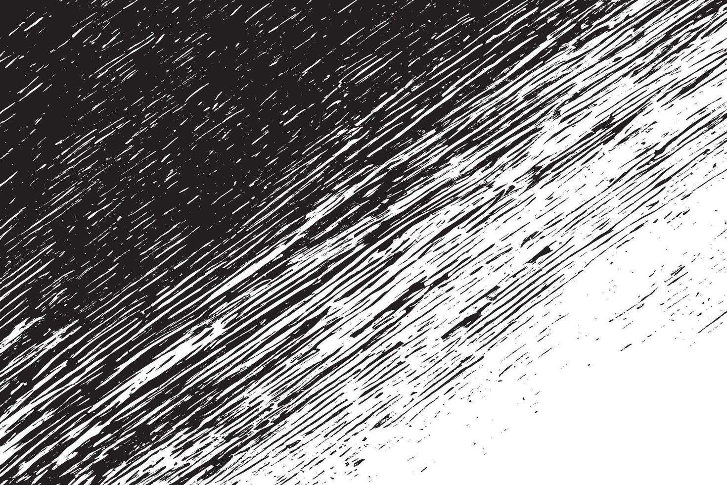 Rough and Weathered Black Monochrome Texture on White Background vector