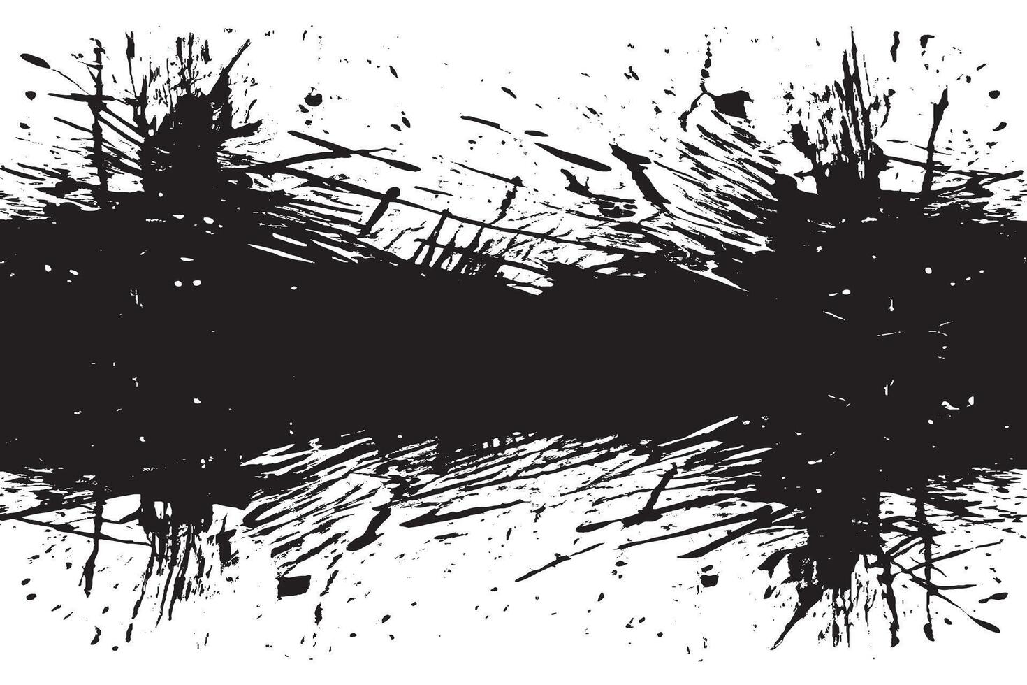 Distressed Black Monochrome Texture with Gritty Grunge Effect on White Background vector