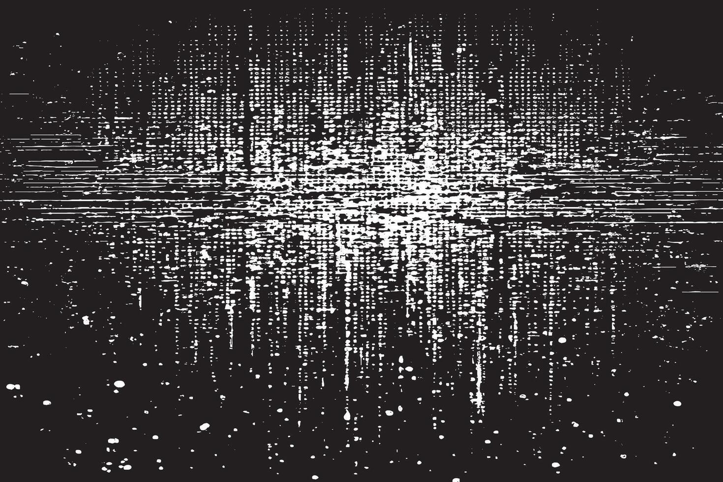 Black Monochrome Grunge Overlay with Distressed Gritty Texture on White Background vector