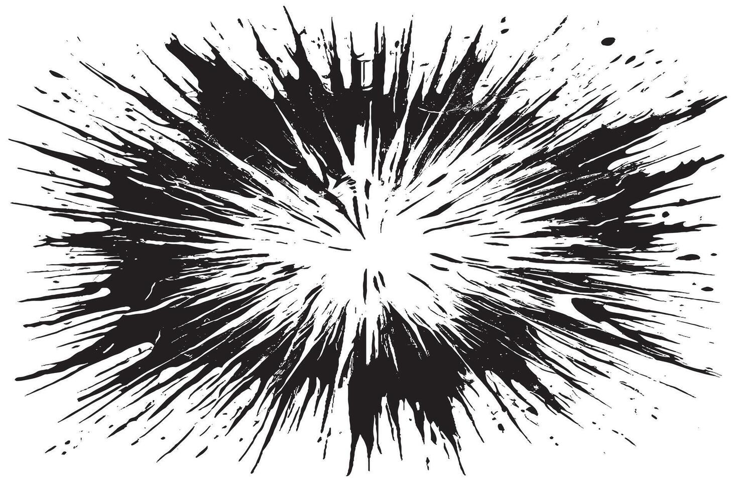 Gritty and Rough Black Grunge Texture Overlay on White Background vector