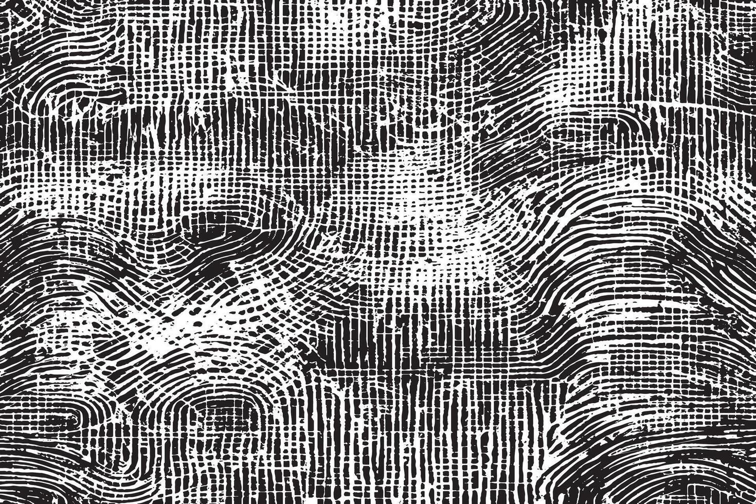 Distressed Black and White Grunge Overlay with Rough Texture Gritty Black Monochrome Texture Overlay on White Background vector