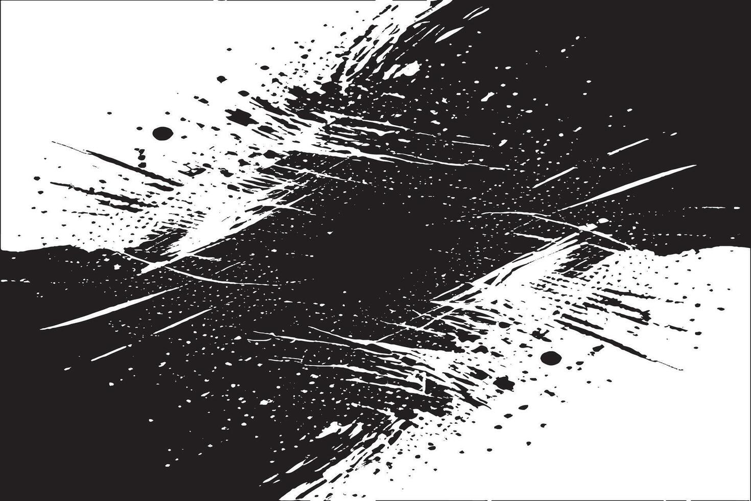 Distressed Black and White Grunge Overlay with Rough Texture Gritty Black Monochrome Texture Overlay on White Background vector