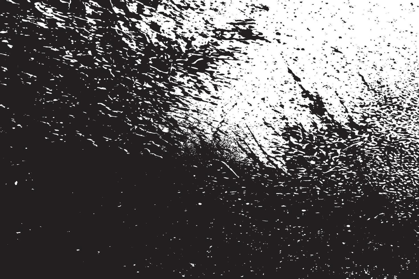 Gritty and Rough Black Grunge Texture Overlay on White Background vector