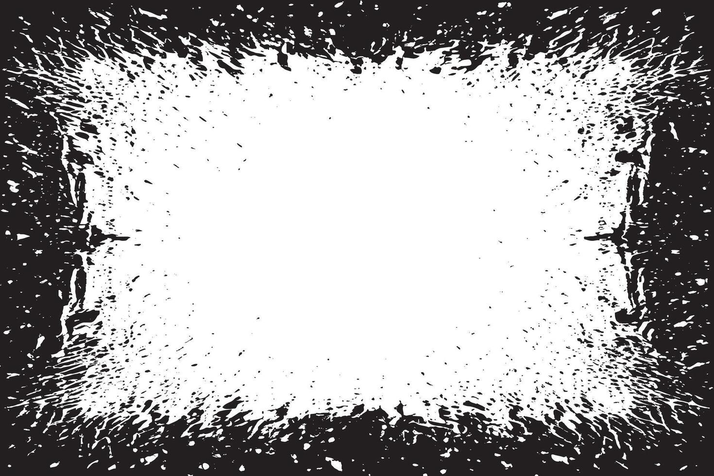 Rough and Weathered Black Texture on White Background vector