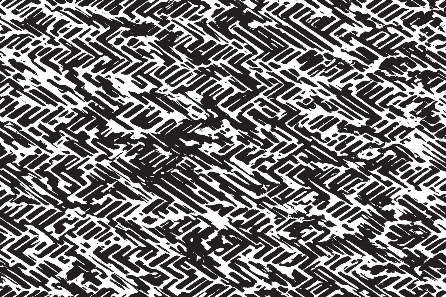 Rough and Weathered Black Monochrome Texture on White Background vector