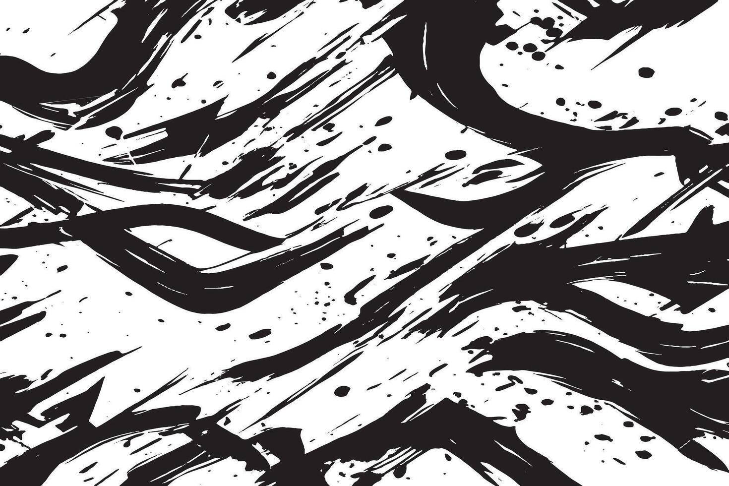 Rough and Weathered Black Texture on White Background vector