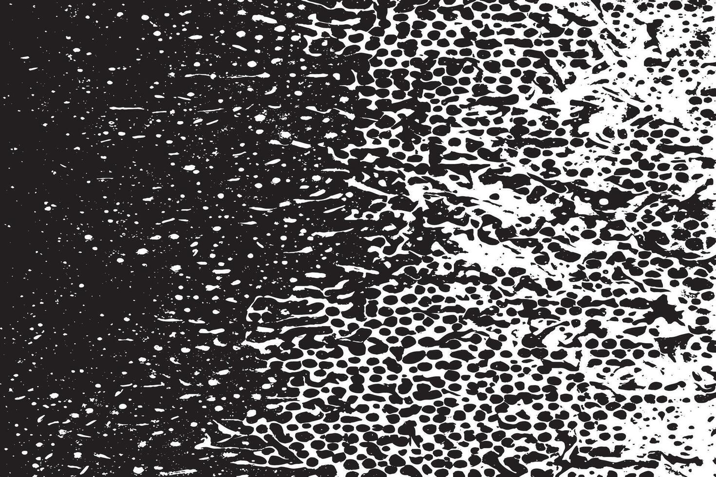 Distressed Black and White Grunge Overlay with Rough Texture Gritty Black Monochrome Texture Overlay on White Background vector