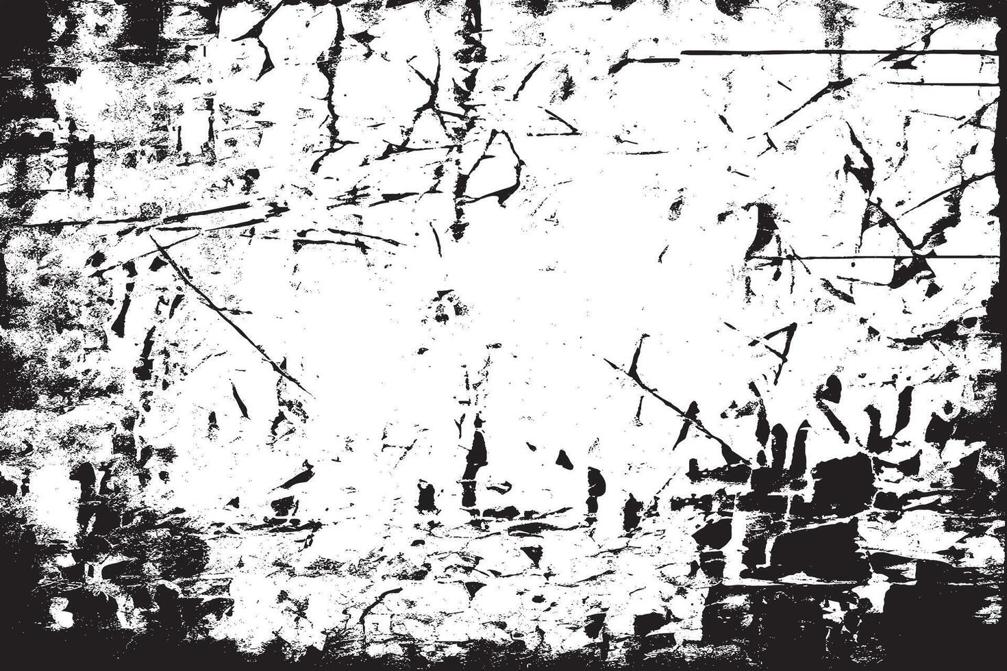 Distressed Gritty Black Overlay on White Background Texture vector