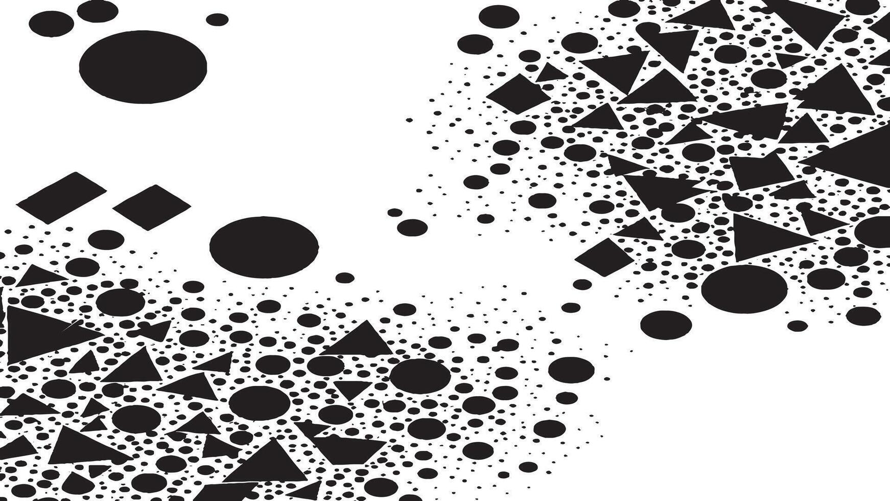 Stylish Black Monochrome. Sharp and Modern Texture on White Background for Design vector