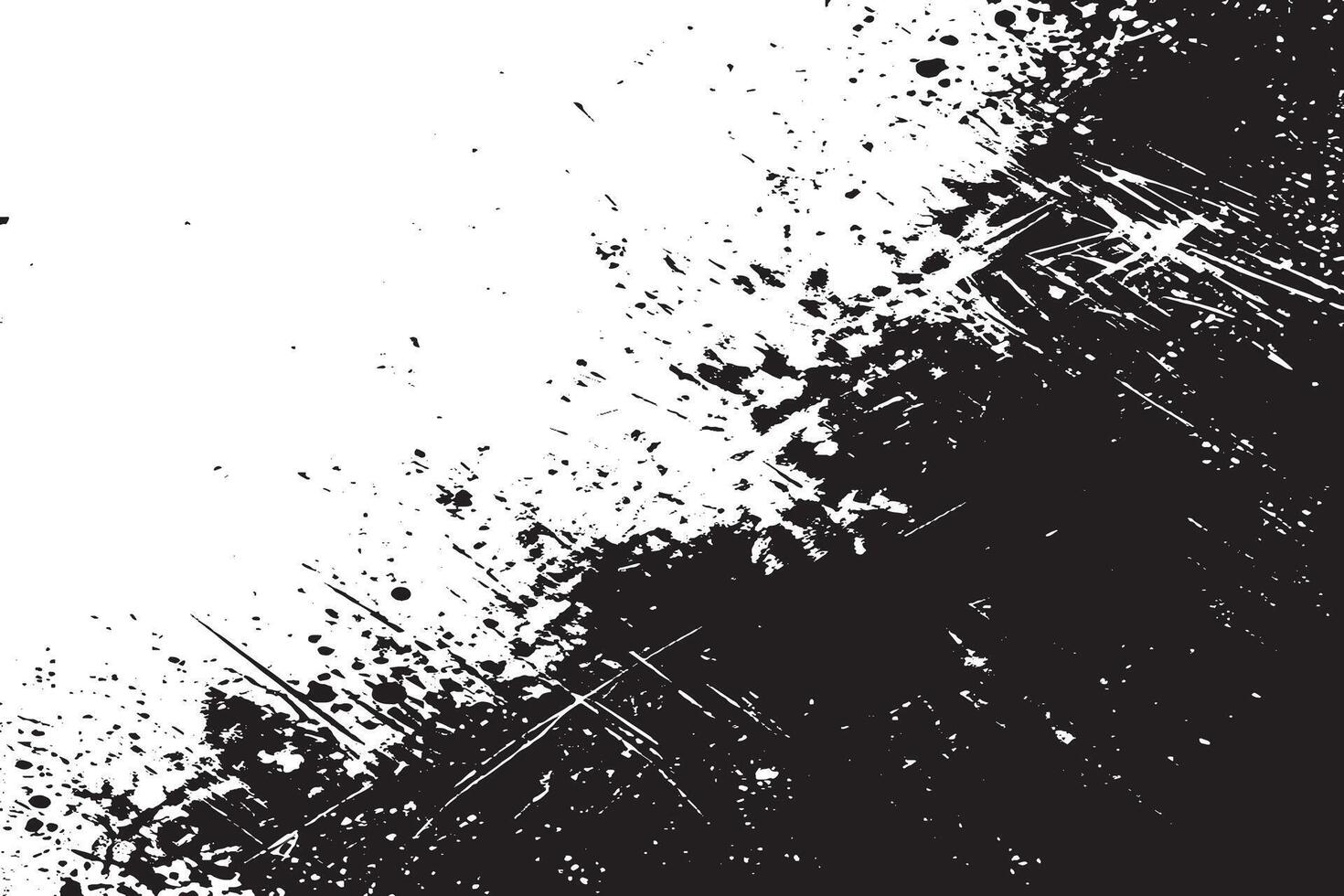 Black Monochrome Grunge Overlay with Distressed Gritty Texture on White Background vector