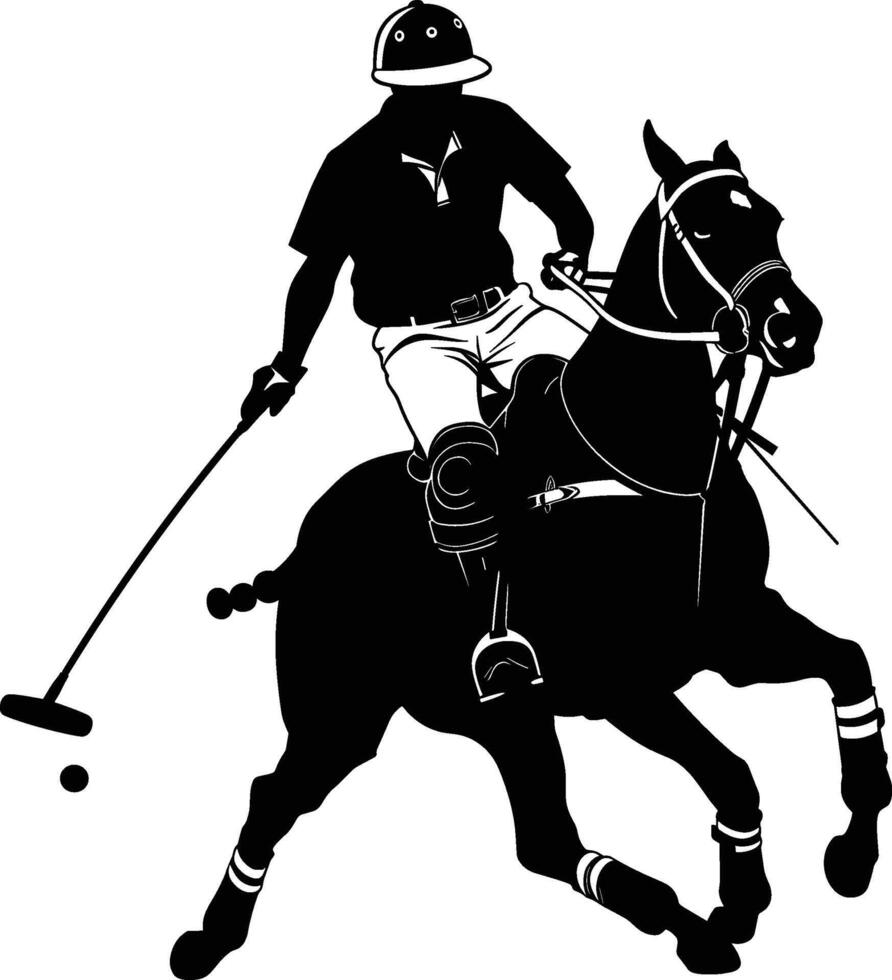 Polo players silhouette, Polo sports team silhouette, polo player